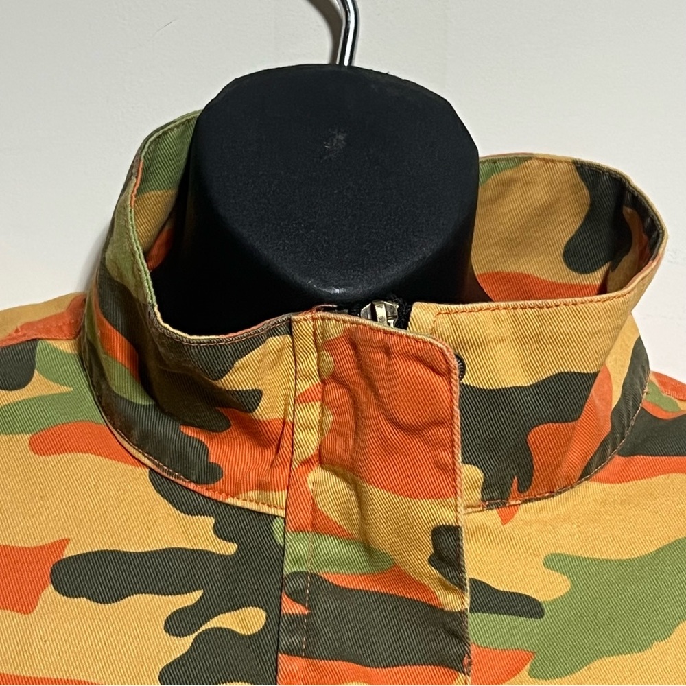 C'est Toi Camouflage Printed Crop Jacket Size Large Excellent Condition NWT - Picture 6 of 12